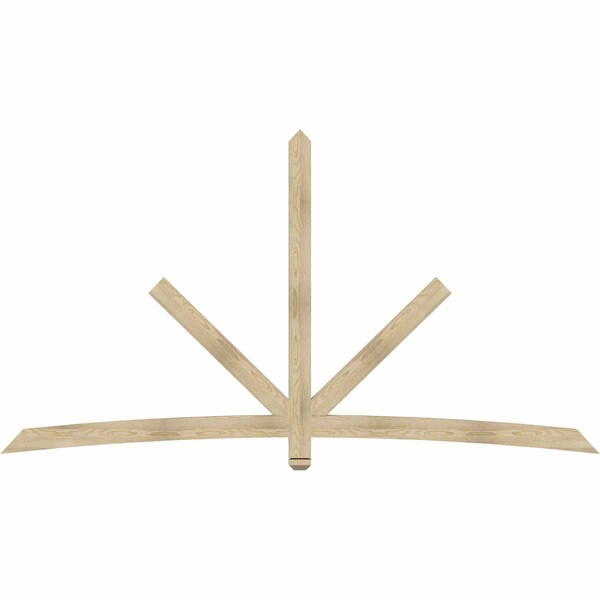 Ekena Millwork Alberta Rough Sawn Timber Gable Bracket, Douglas Fir, 108"W x 58"H x 2"D x 4"F, 13/12 Pitch GBW108X58X0204ALB00RDF - main